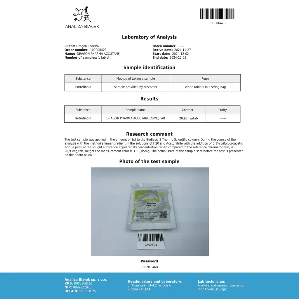 Accutane Dragon Pharma, Europe Accutane Dragon Pharma, Europe