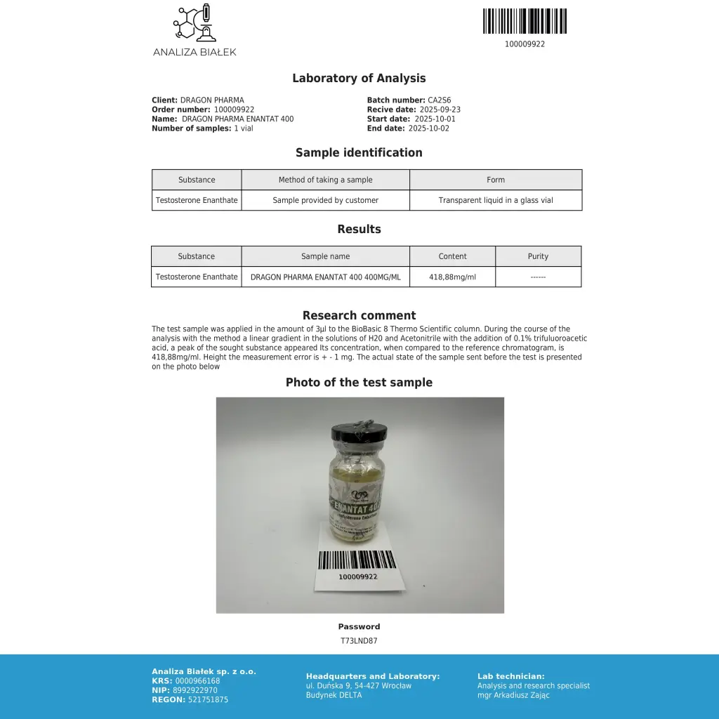Enantat 400 Dragon Pharma, Europe Enantat 400 Dragon Pharma, Europe