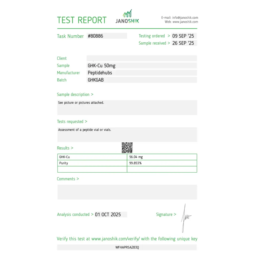 GHK-CU 10mg Peptide Hubs