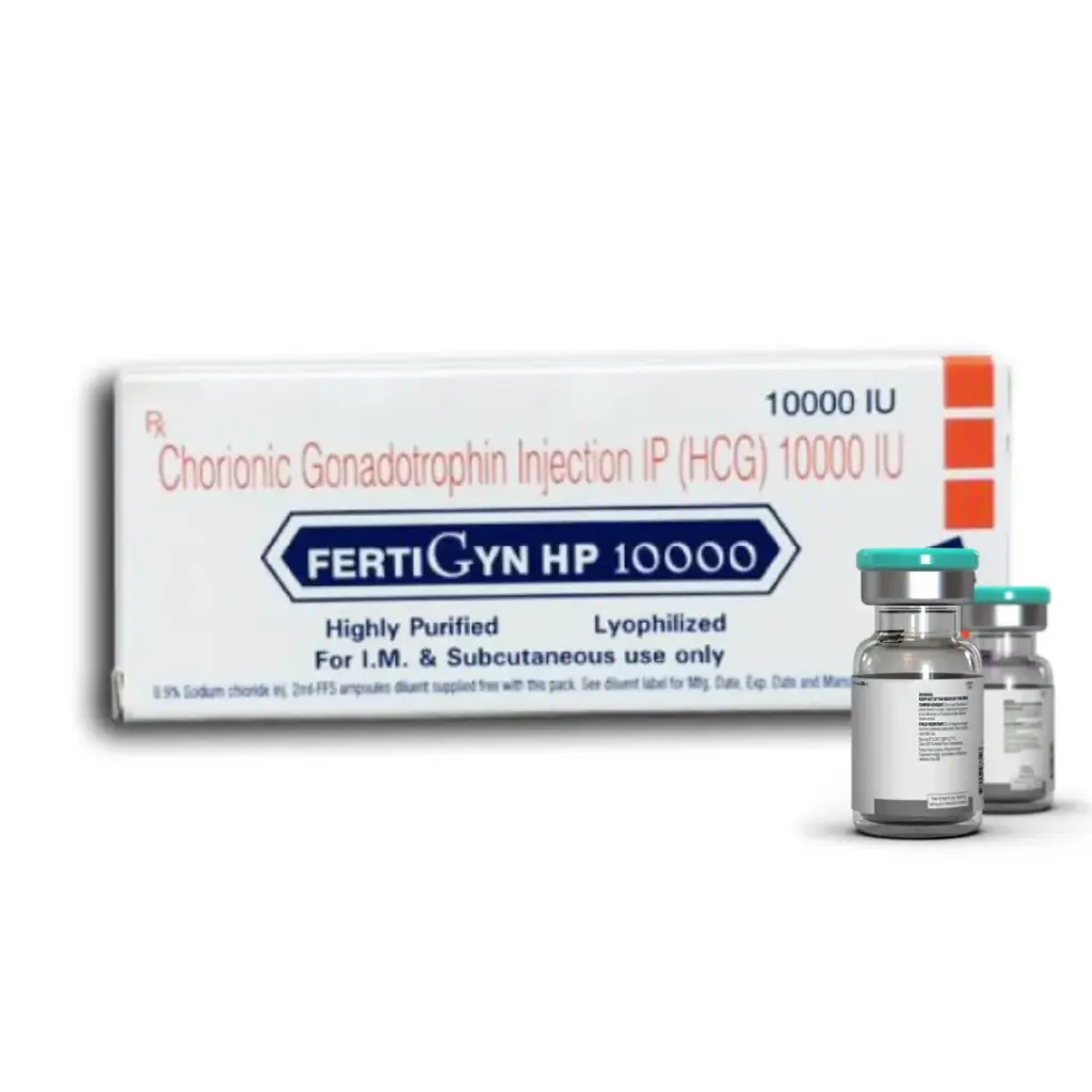 HCG Fertigyn 10000 IU Sun Pharma, India