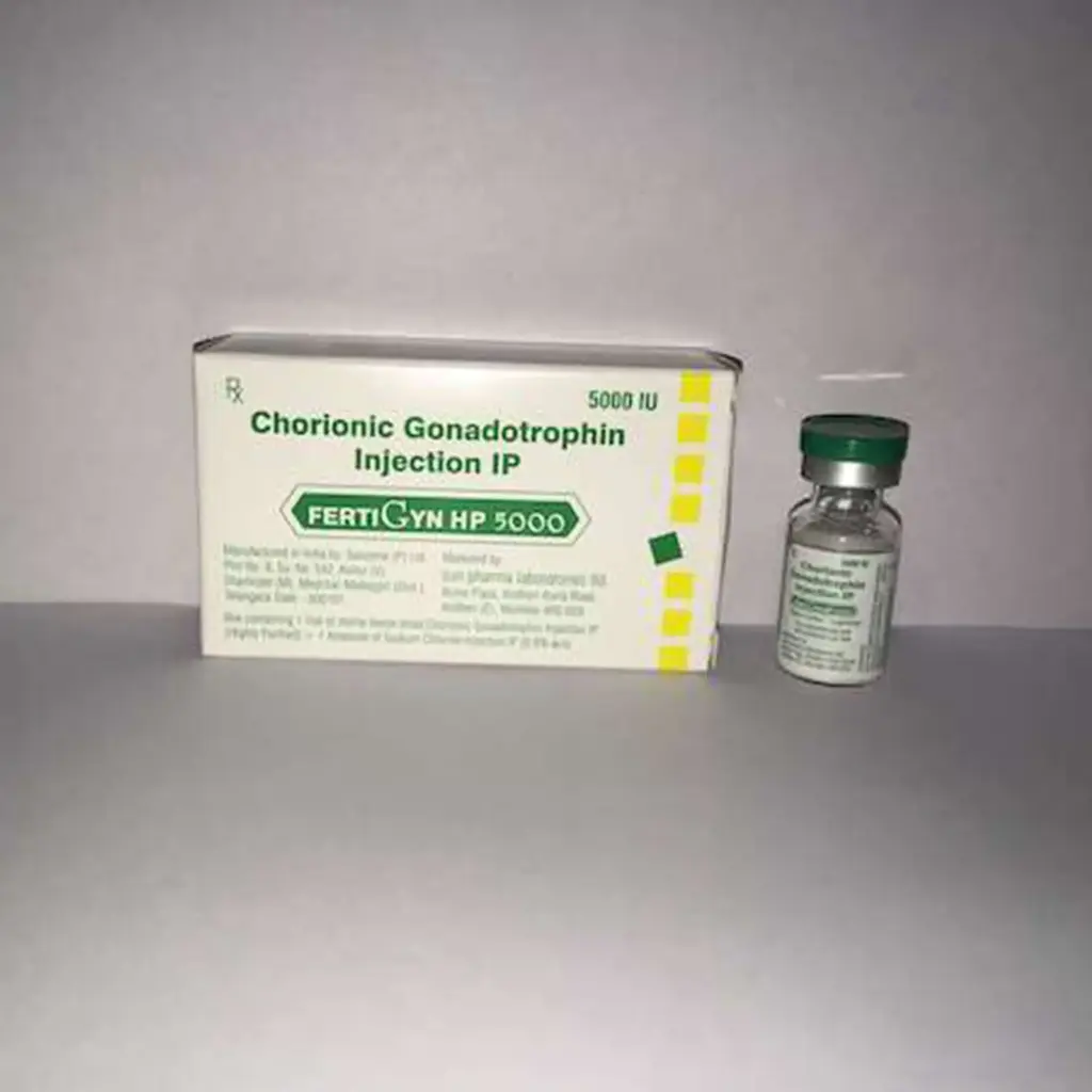 HCG Fertigyn 5000 IU Sun Pharma, India