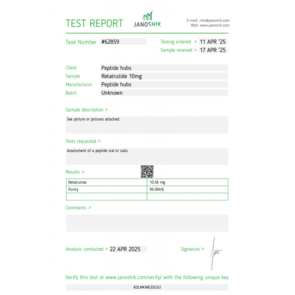 Retatrutide 10mg Peptide Hubs Retatrutide 10mg Peptide Hubs
